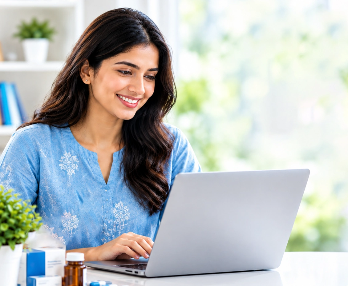 Pharmacist preparing generic medicines for delivery